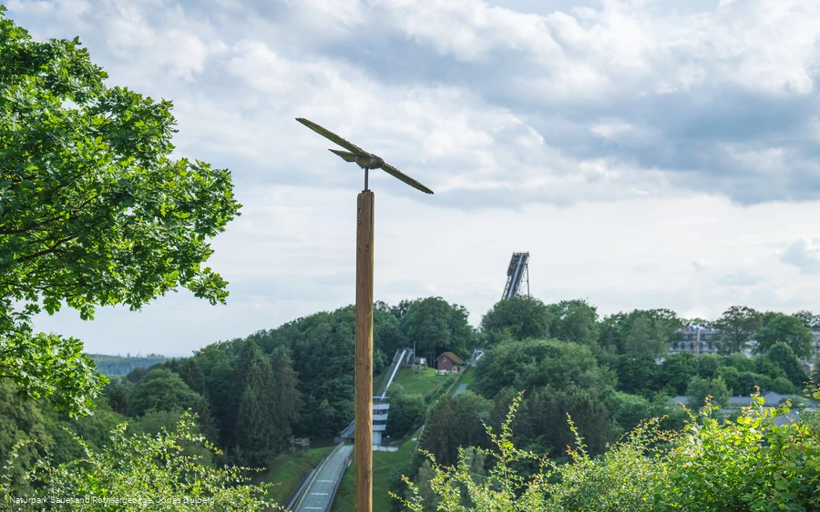 Holzmilan am Wanderparkplatz
