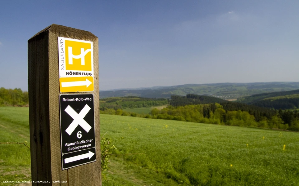 Markierung mit Aussicht