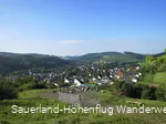 Blick vom Gipfelkreuz auf die Steinert mit den Ziegen und auf Allendorf